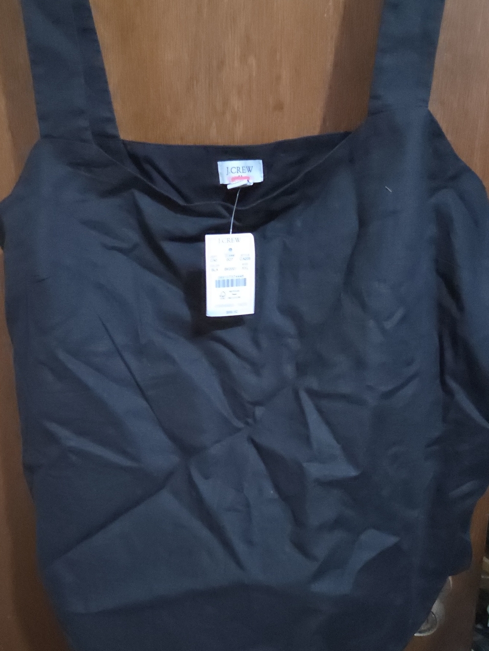 J. Crew Black Square-Neck Tank